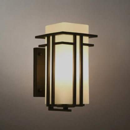 Irondale Rustic Outdoor Wall Sconce -- Black Metal for Porch Garage Exterior Hallway