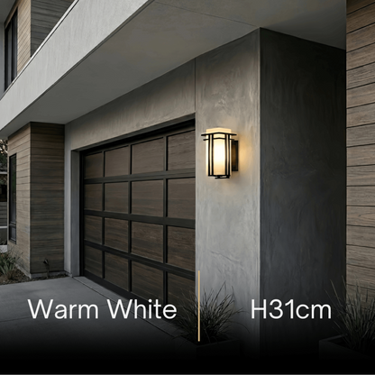 Irondale Rustic Outdoor Wall Sconce -- Black Metal for Porch Garage Exterior Hallway