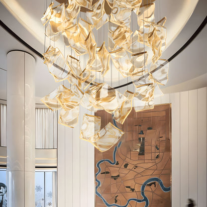 Zephyr LED Chandelier | Modern Acrylic Sculptural Pendant Light