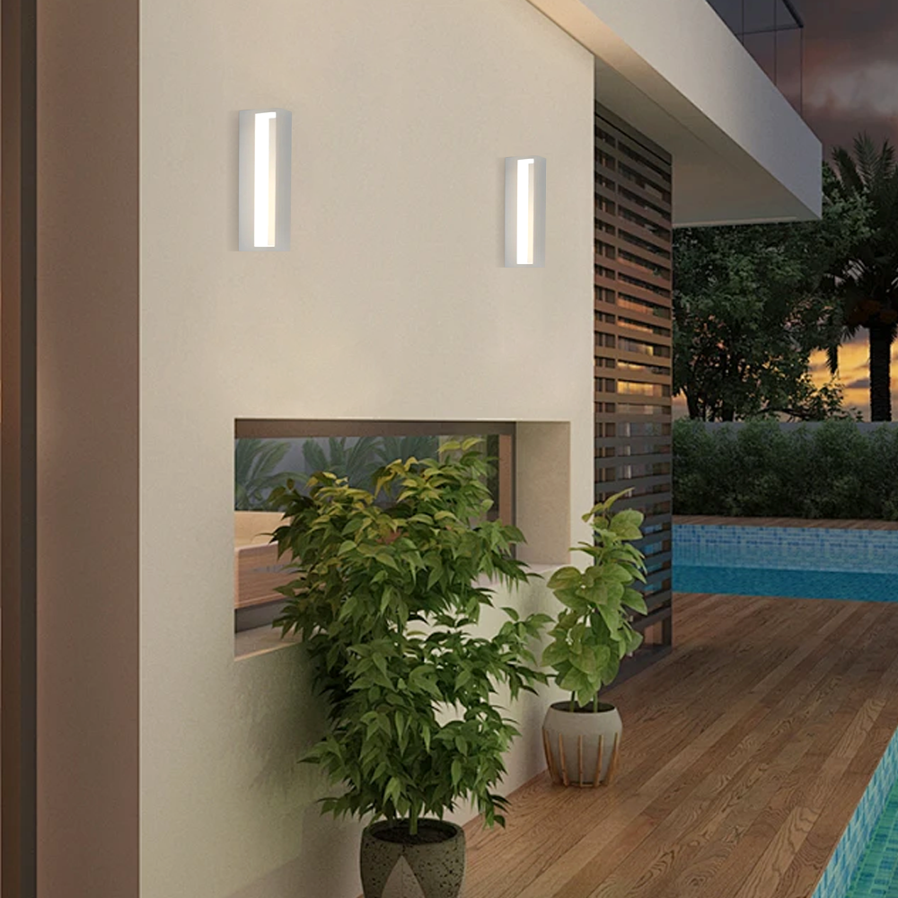 Arcato Modern Rectangular Outdoor Wall Lamp – Metal Sensor Light Garden/Patio