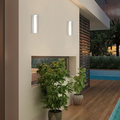 Arcato Modern Rectangular Outdoor Wall Lamp – Metal Sensor Light Garden/Patio