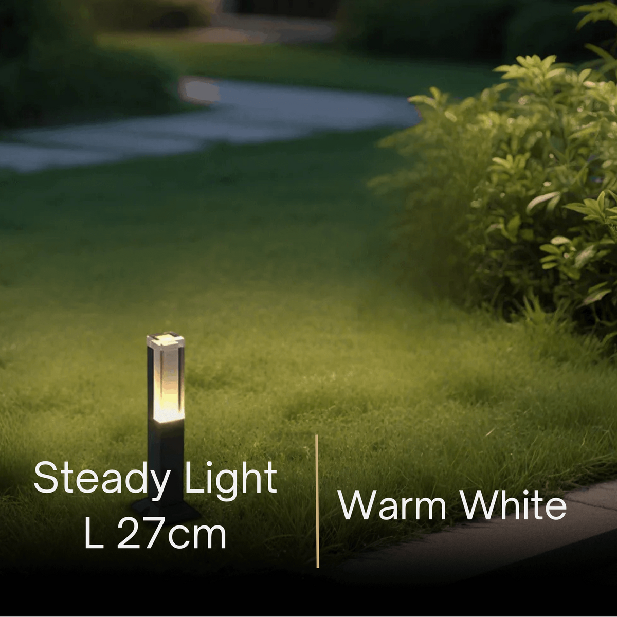 Arcato Modern Black LED Path Light – Outdoor Metal Sensor Lamp for Garden/Terrace