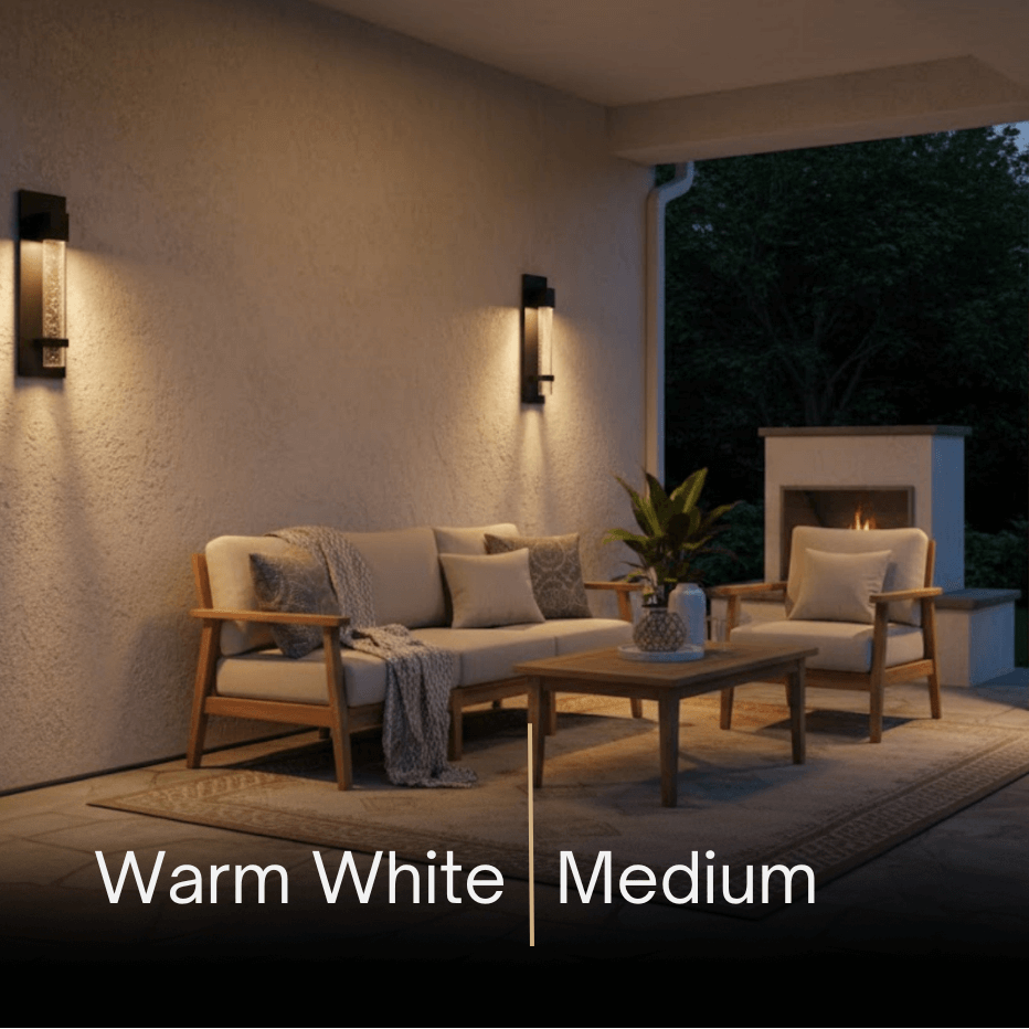 Arcato Modern Outdoor Wall Sconce – Black Stainless Steel Crystal Accents Starry Glow for Entryway
