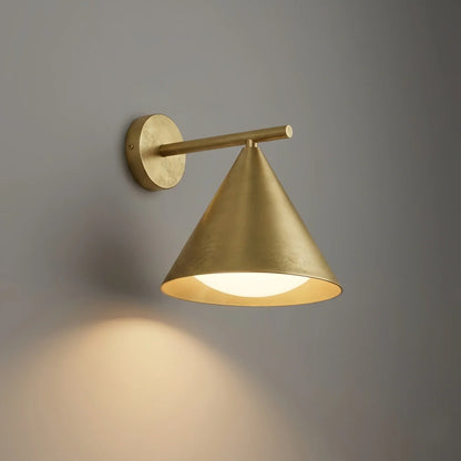 Irondale Minimalist Conical Outdoor Wall Lamp – Black Metal Light for Exterior Wall