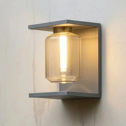 Irondale Industrial Solar LED Wall Sconce – Black Outdoor Light for Patio
