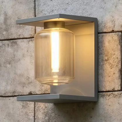 Irondale Industrial Solar LED Wall Sconce – Black Outdoor Light for Patio