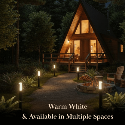 Arcato Modern Black LED Path Light – Outdoor Metal Sensor Lamp for Garden/Terrace