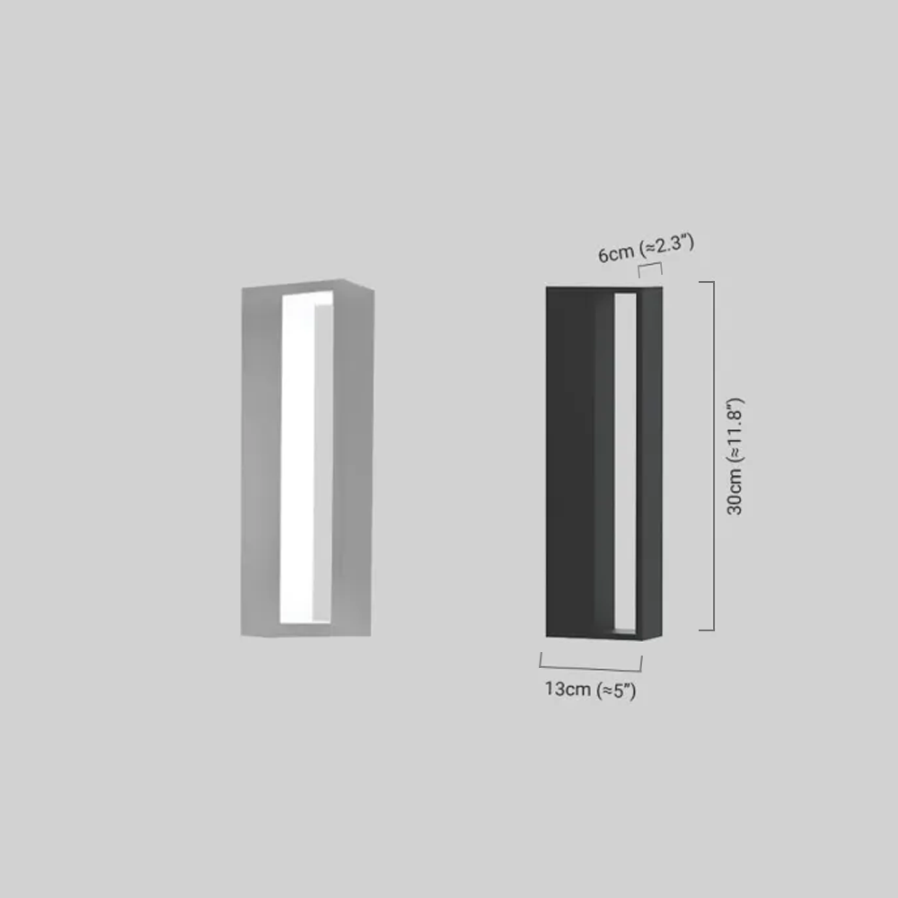 Arcato Modern Rectangular Outdoor Wall Lamp – Metal Sensor Light Garden/Patio