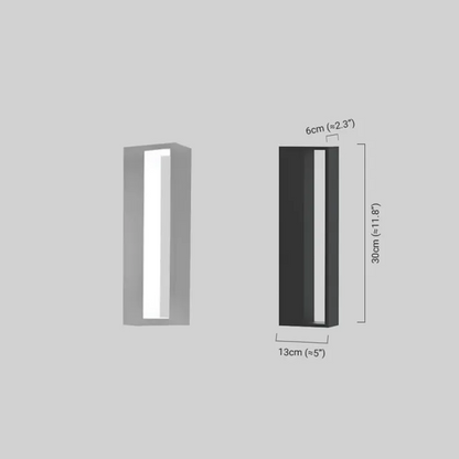 Arcato Modern Rectangular Outdoor Wall Lamp – Metal Sensor Light Garden/Patio