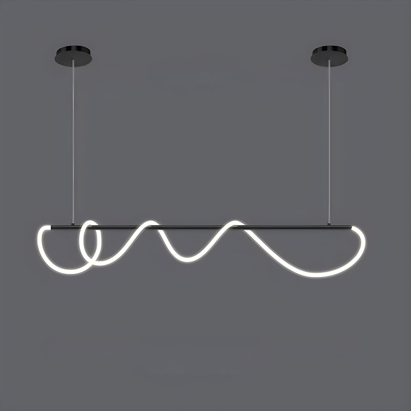 Nuvlight Modern Long Hose Led Pendant Light for Dining Room