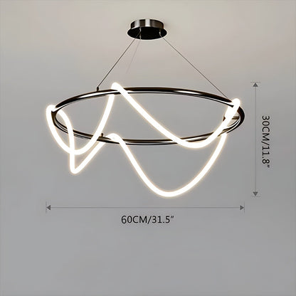 Nuvlight Modern Long Hose Led Pendant Light for Dining Room
