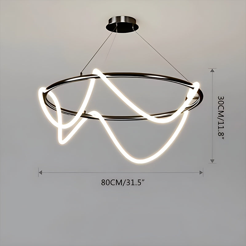 Nuvlight Modern Long Hose Led Pendant Light for Dining Room