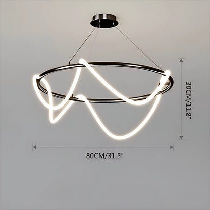 Nuvlight Modern Long Hose Led Pendant Light for Dining Room