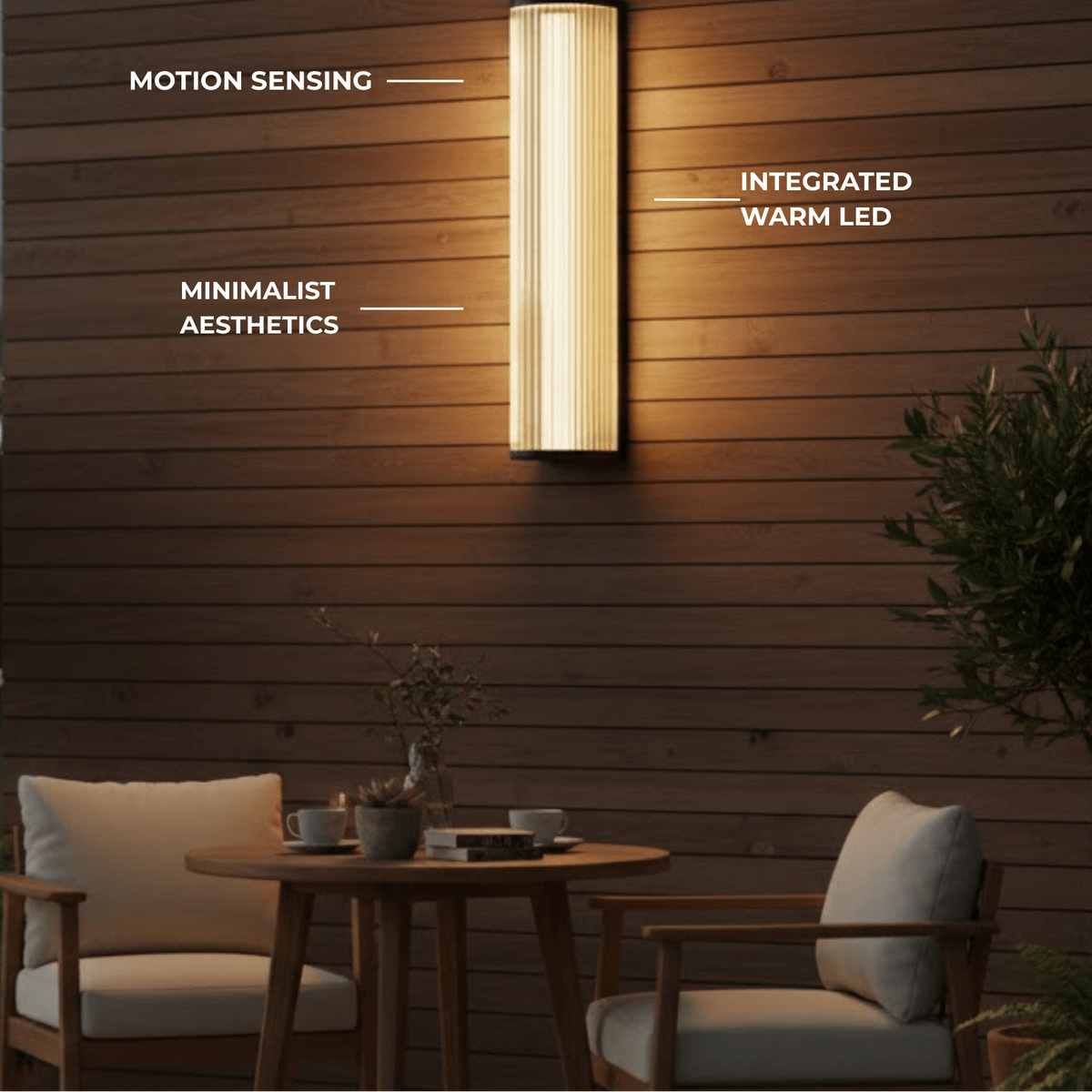 Irondale Modern Outdoor Wall Sconce – Waterproof Light for Terrace