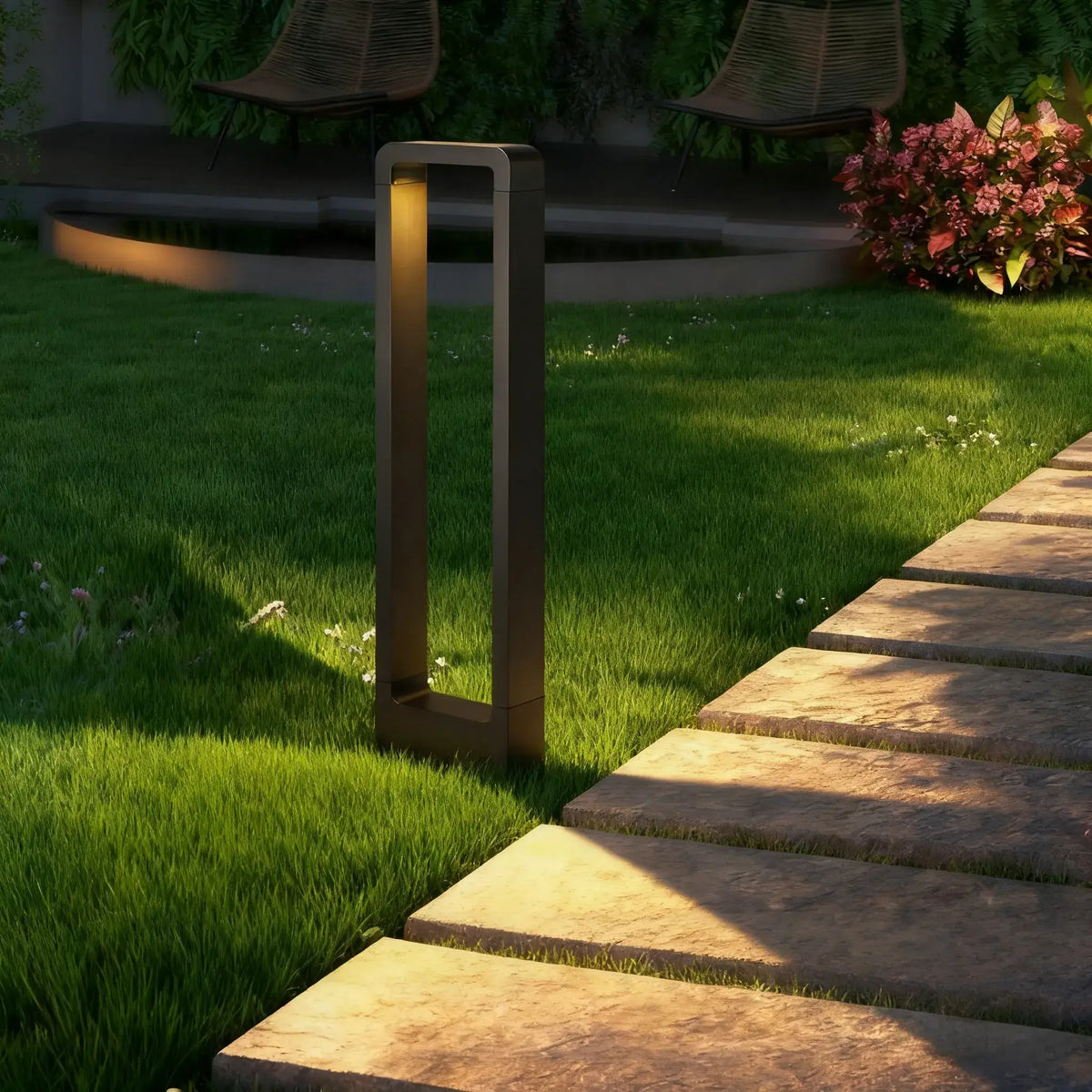 Arcato Modern Black Metal LED Path Light – Outdoor Garden Lighting
