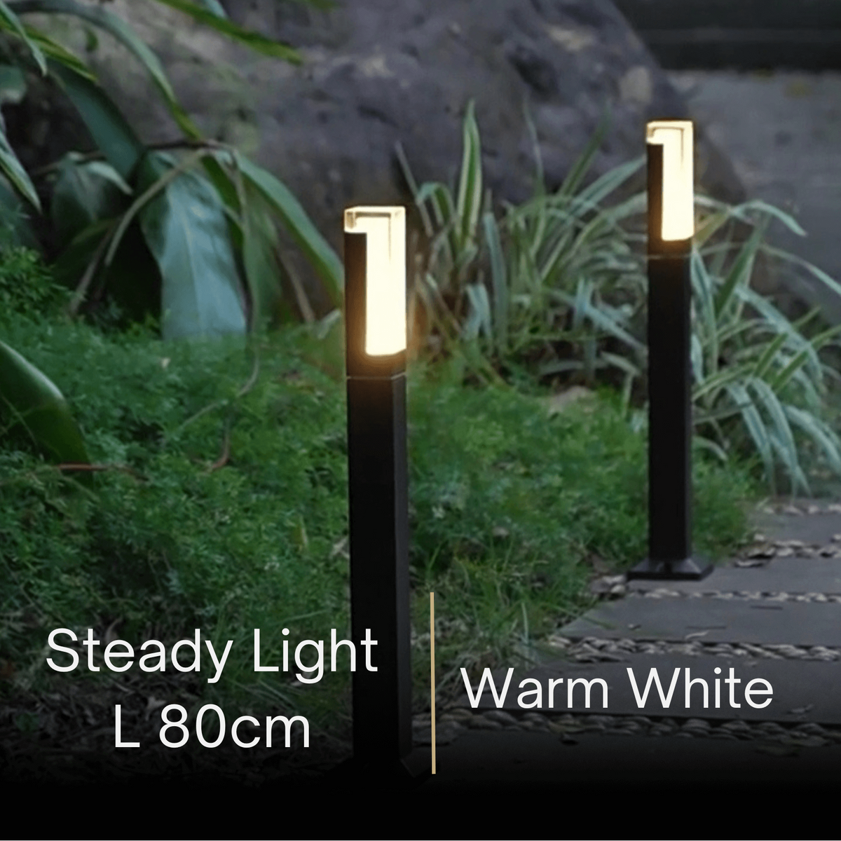Arcato Modern Black LED Path Light – Outdoor Metal Sensor Lamp for Garden/Terrace