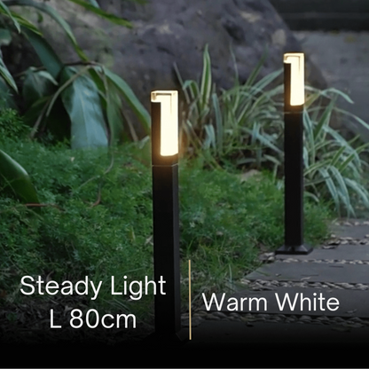 Arcato Modern Black LED Path Light – Outdoor Metal Sensor Lamp for Garden/Terrace
