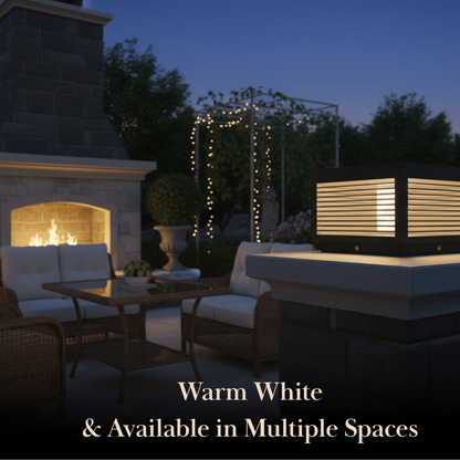 Irondale Modern Black Solar Pillar Light – Outdoor Lighting for Doorway/Path