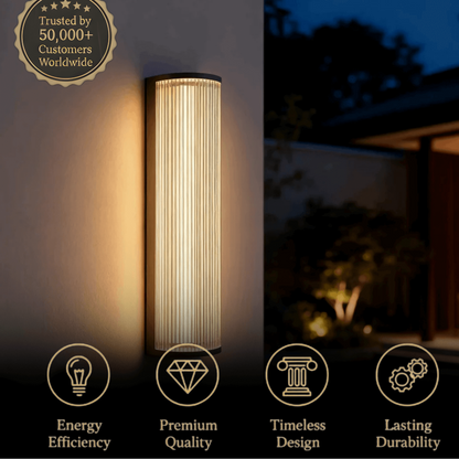 Irondale Modern Outdoor Wall Sconce – Waterproof Light for Terrace