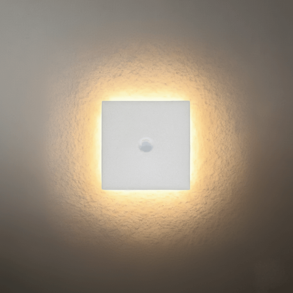 Nuvlight Minimalist LED Outdoor Wall Lamp – Black/White Round/Square Porch Sensor Light