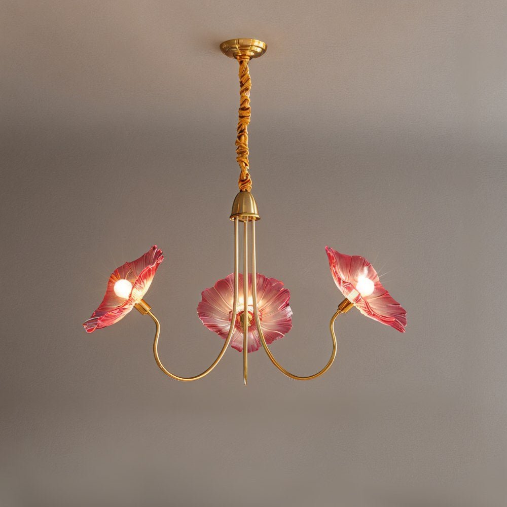 Nuvlight Floare Chandelier A - Red L35.4"(90cm) x H21.6"(55cm)