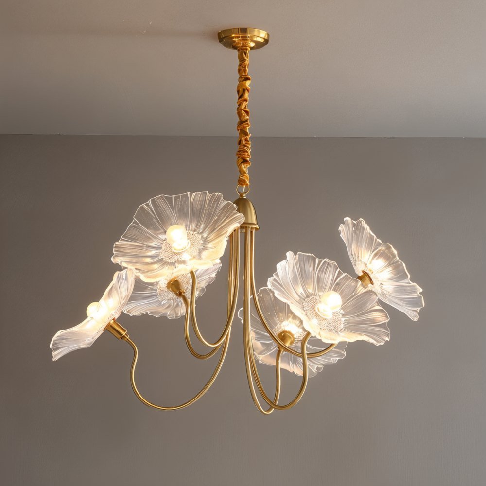 Nuvlight Floare Chandelier B - Clear L35.4"(90cm) x H21.6"(55cm)