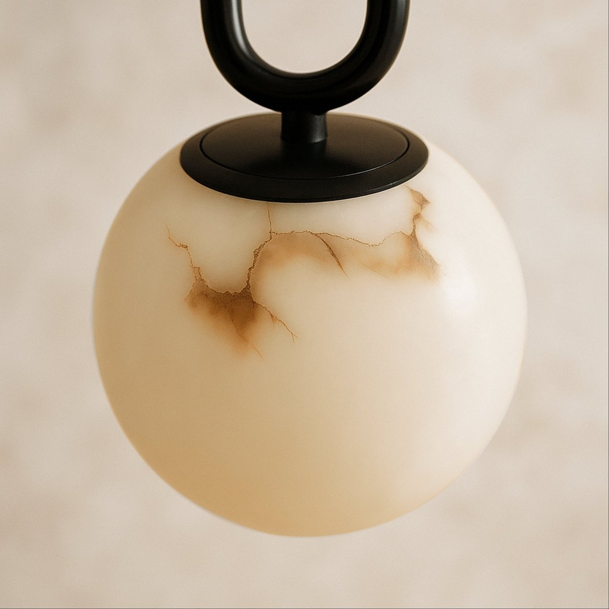Gong Alabaster Pendant Light