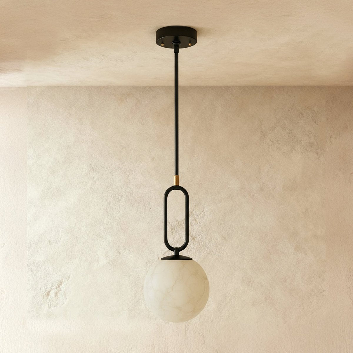 Gong Alabaster Pendant Light