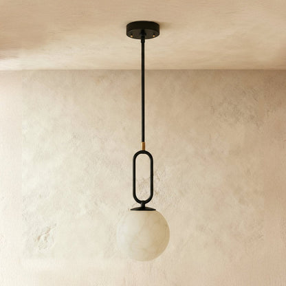 Gong Alabaster Pendant Light