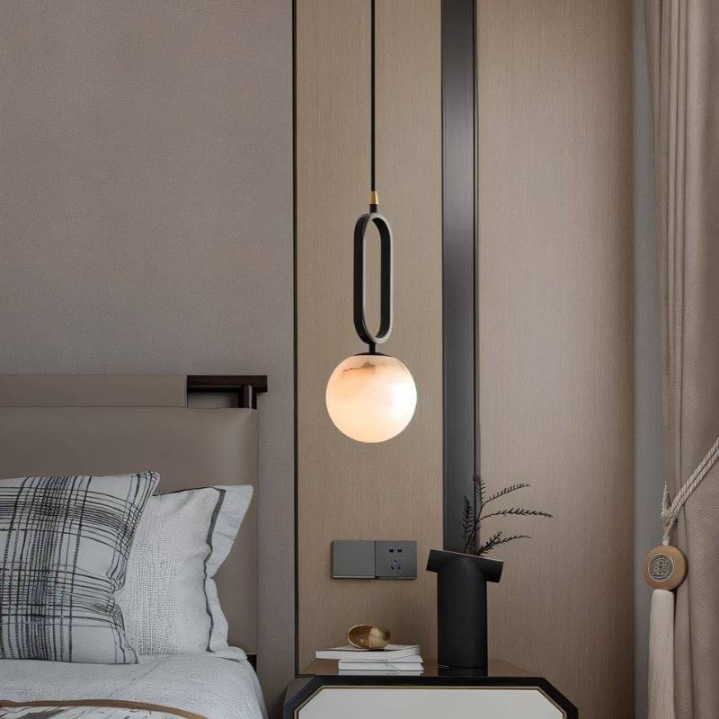 Gong Alabaster Pendant Light