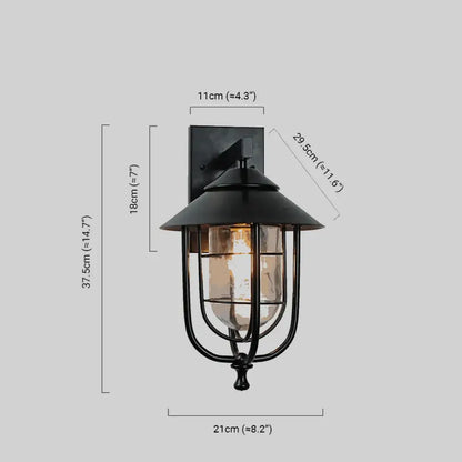 Irondale Industrial Outdoor Wall Lamp - Waterproof light for Garden