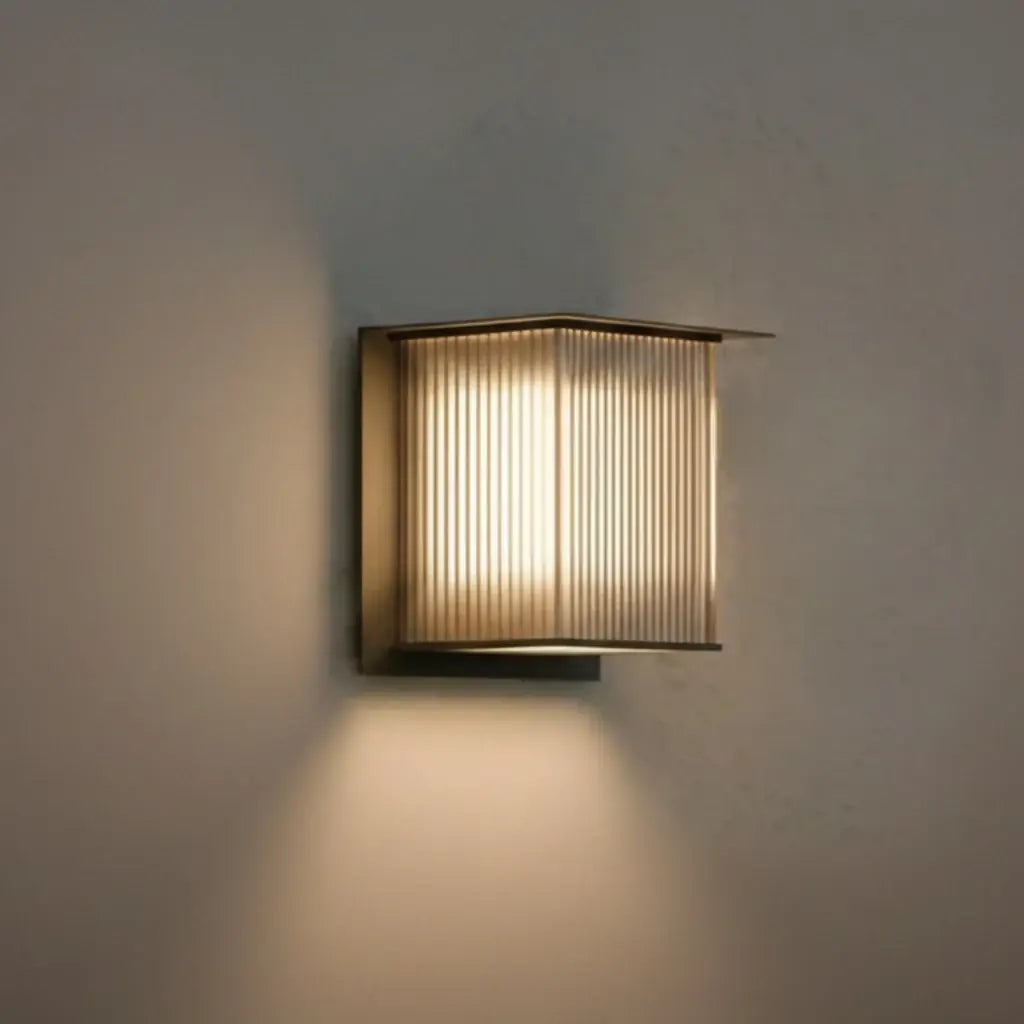 Irondale Industrial Rectangular LED Outdoor Wall Lamp – Waterproof Light for Courtyard