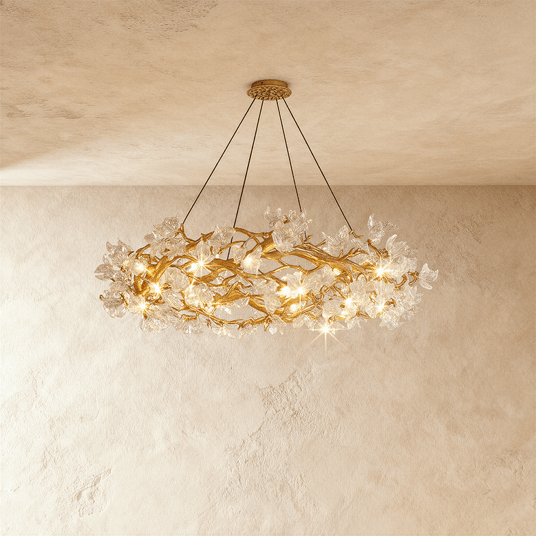 Nuvlight Petala Crystal Round Chandelier