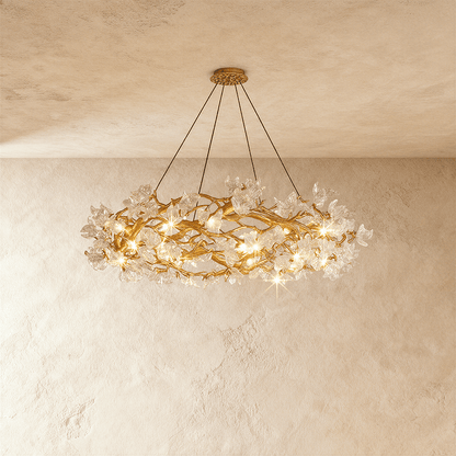 Nuvlight Petala Crystal Round Chandelier