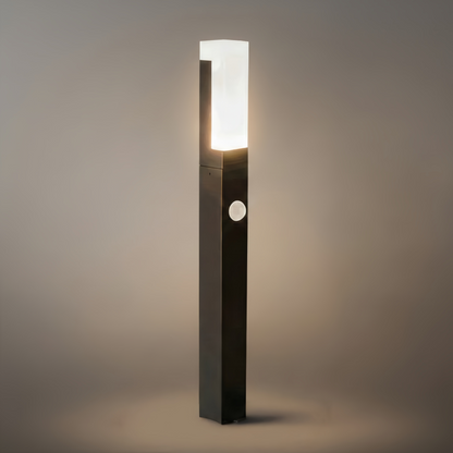 Arcato Modern Black LED Path Light – Outdoor Metal Sensor Lamp for Garden/Terrace