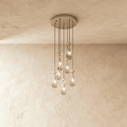 Nuvlight Pulcher Glass Tears Chandelier
