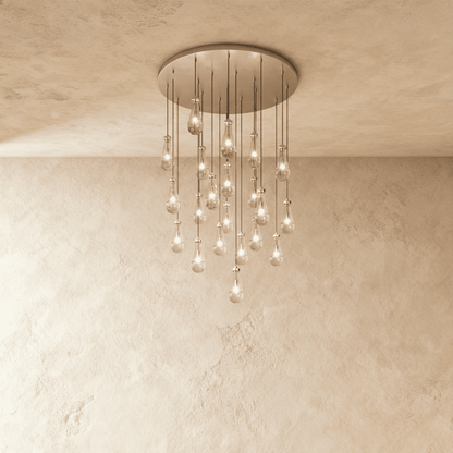 Nuvlight Pulcher Glass Tears Chandelier