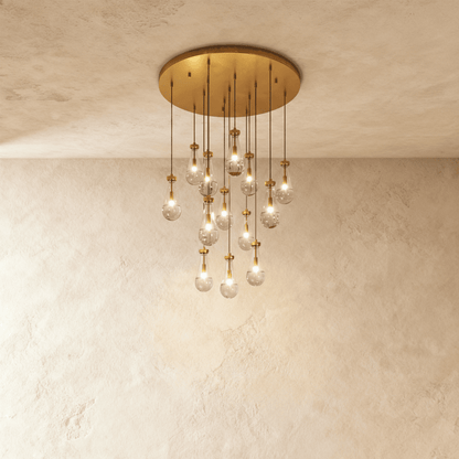 Nuvlight Pulcher Glass Tears Chandelier