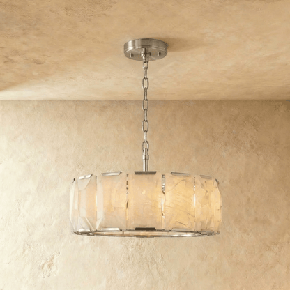 Nuvlight Sakhra Round Alabaster Chandelier