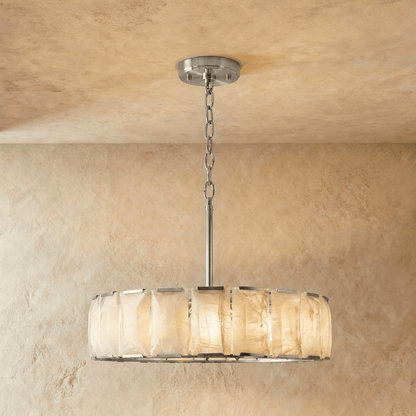 Nuvlight Sakhra Round Alabaster Chandelier