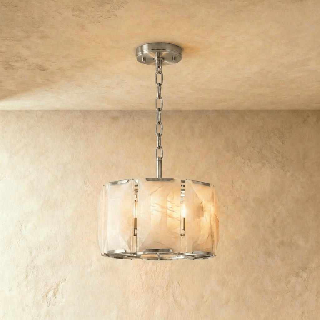 Nuvlight Sakhra Round Alabaster Chandelier