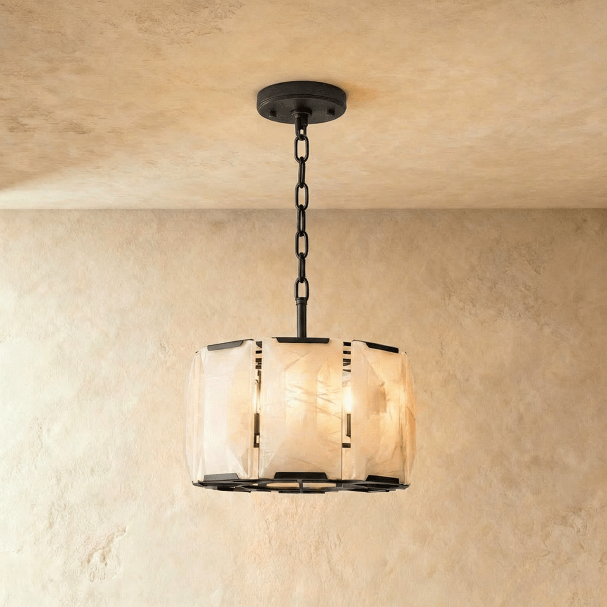 Nuvlight Sakhra Round Alabaster Chandelier