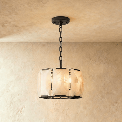 Nuvlight Sakhra Round Alabaster Chandelier