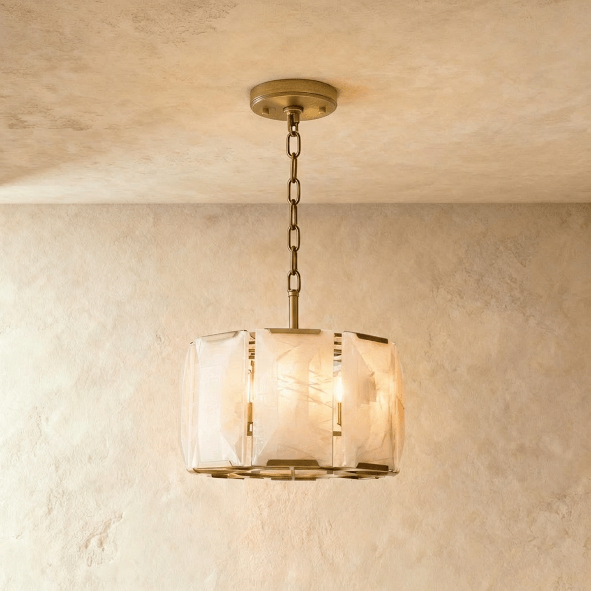 Nuvlight Sakhra Round Alabaster Chandelier