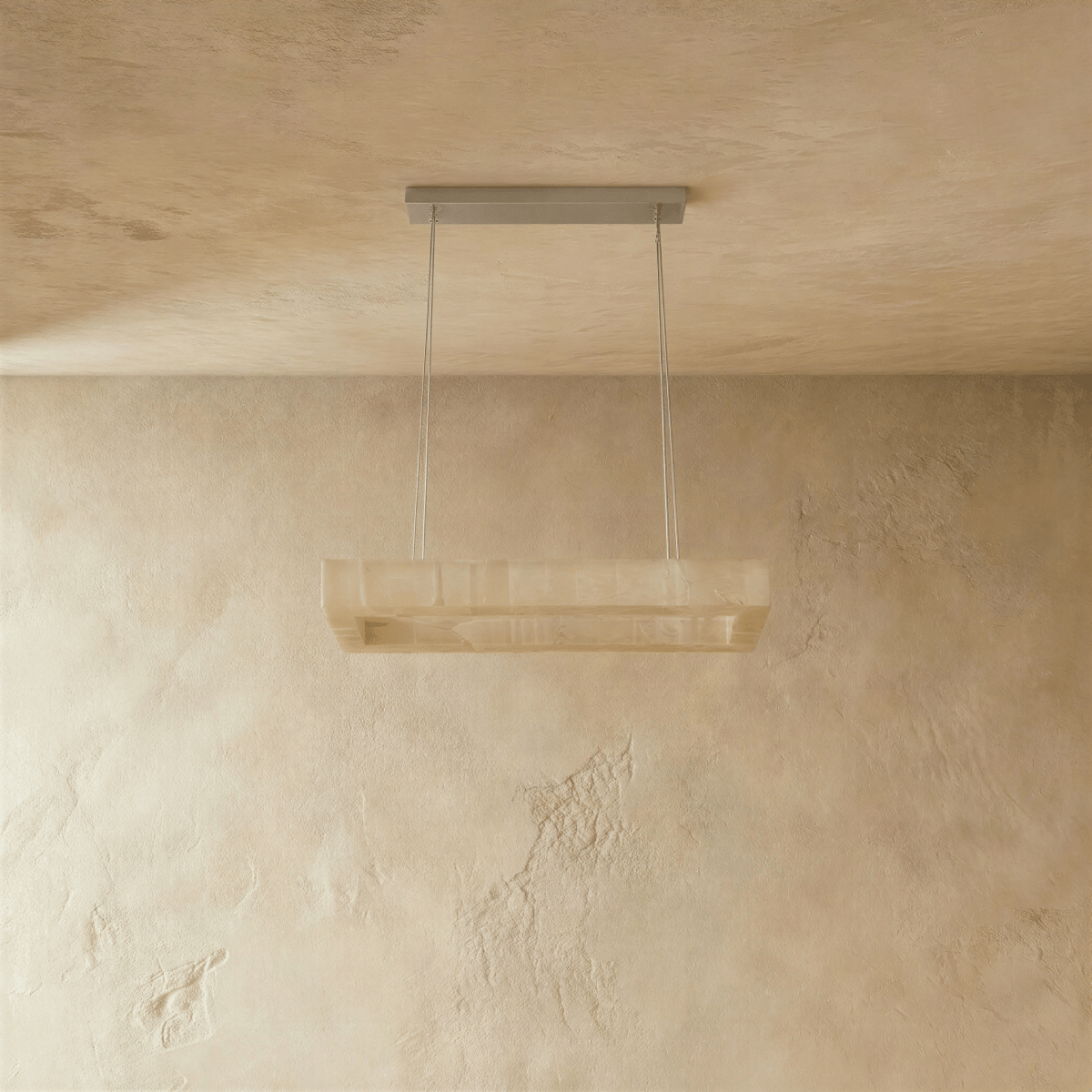 Teva Rectangular Alabaster Chandelier