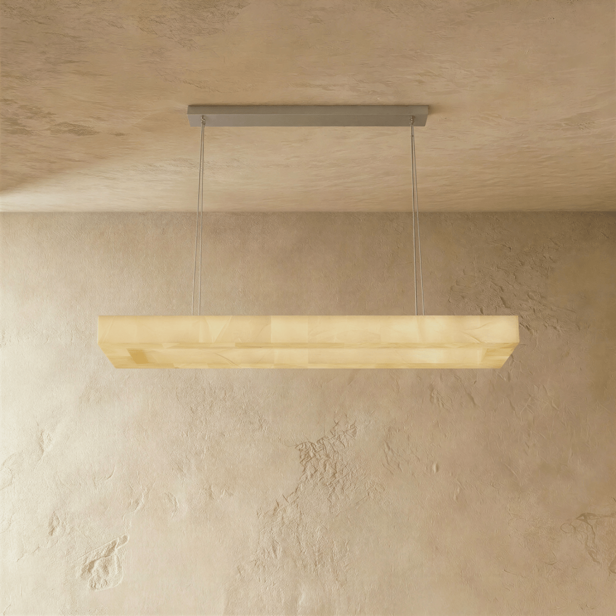 Nuvlight Teva Rectangular Alabaster Chandelier