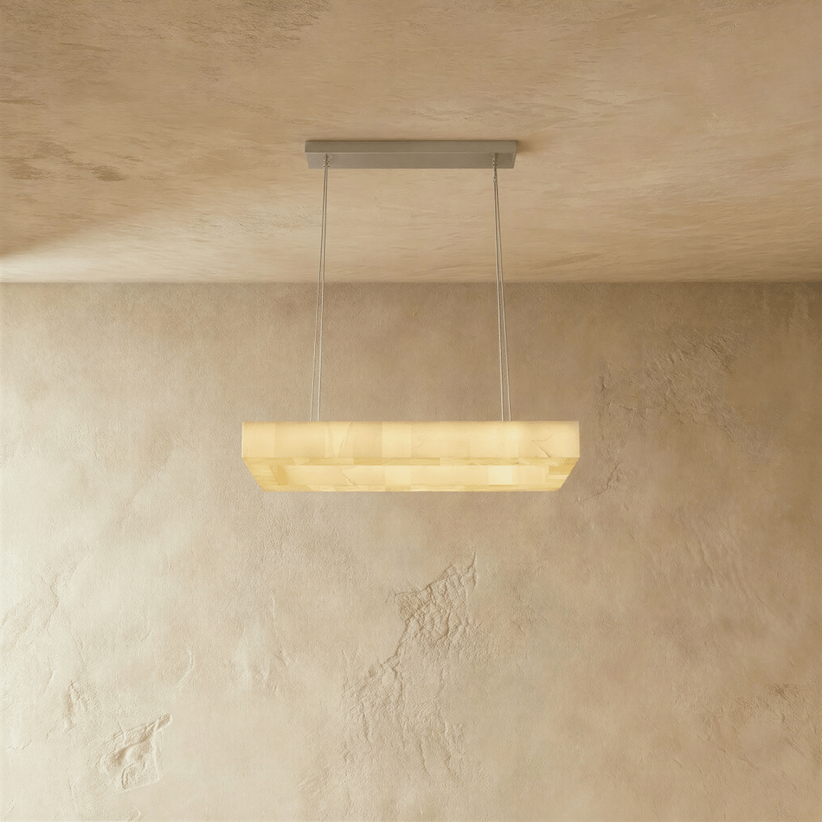 Nuvlight Teva Rectangular Alabaster Chandelier