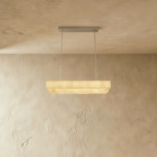 Nuvlight Teva Rectangular Alabaster Chandelier