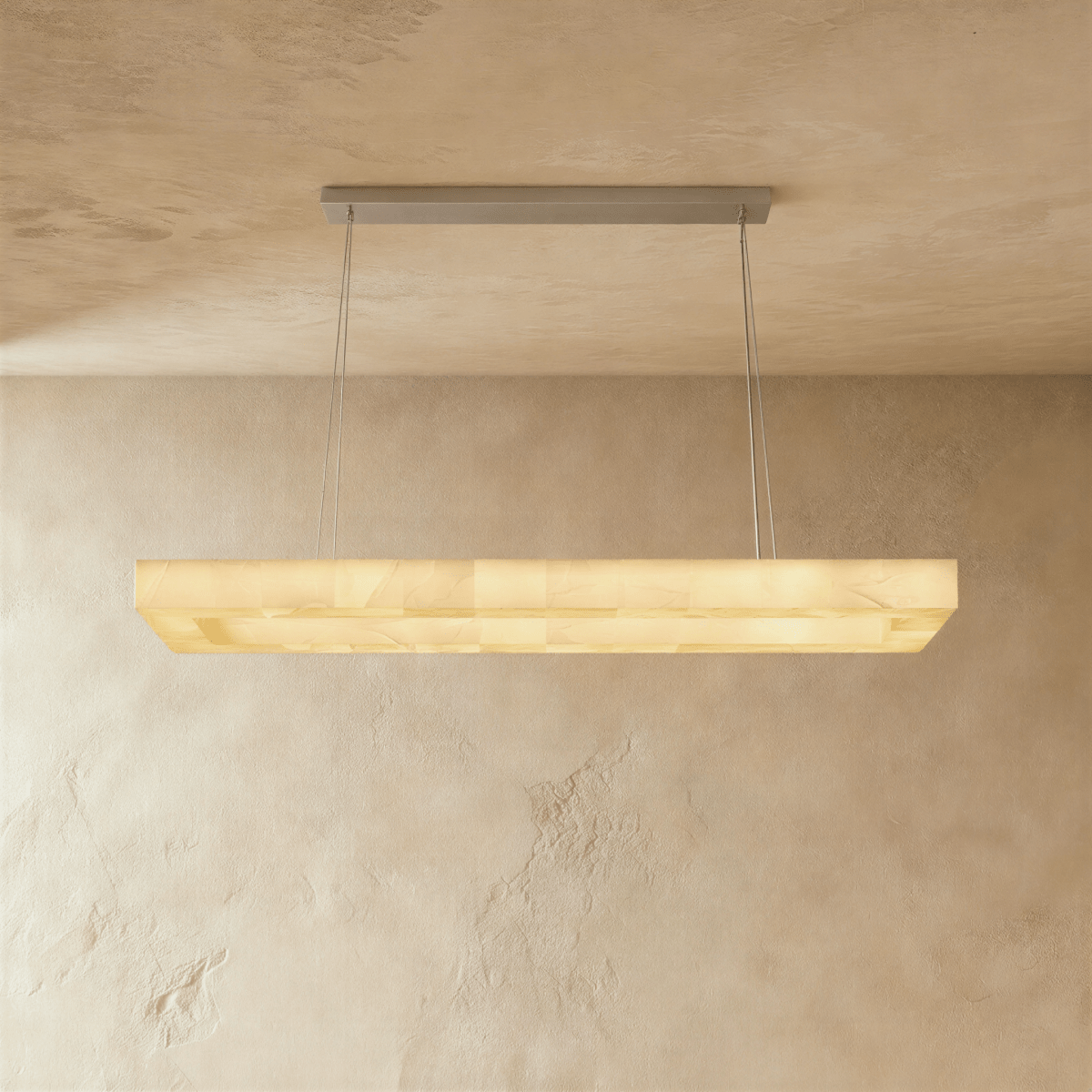 Nuvlight Teva Rectangular Alabaster Chandelier
