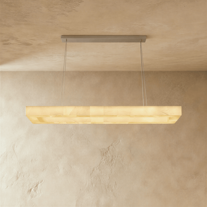 Nuvlight Teva Rectangular Alabaster Chandelier